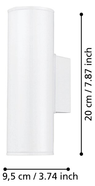 VONKAJŠIE NÁSTENNÉ SVIETIDLO, 9,5/20 cm Eglo - Online Only bytové doplnky, Online Only