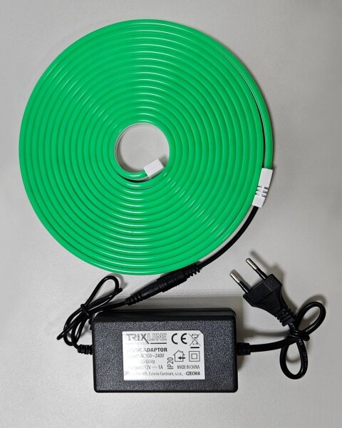 LED Flexibilný pásik NEON LED/10W/230V 5 m IP65 zelená