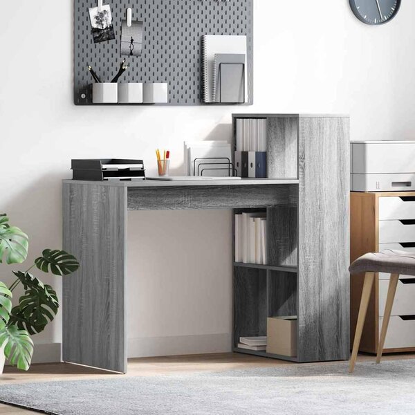 Maison Exclusive – Písací stôl, sivá drevodekor, rozmery 108 x 55 x 103,5 cm