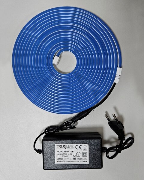 LED Flexibilný pásik NEON LED/10W/230V 5 m IP65 modrá
