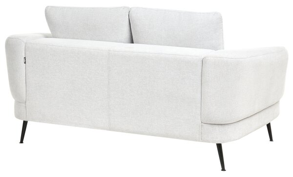 3-miestna sedacia súprava krémová biela látkové čalúnenie železné nohy s podrúčkami moderný štýl obývacia izba