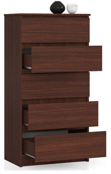 Ak furniture Komoda Kuba 60 cm - 5 zásuviek wenge