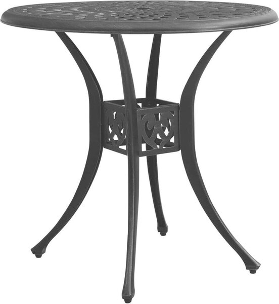 Maison Exclusive – Záhradný stôl, čierny, 78 x 78 x 72 cm, liate hliníkové