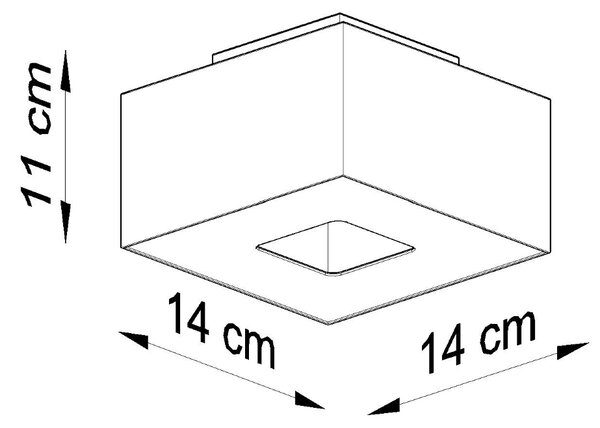 Stropné svietidlo Mono 1, 1x biele/čierne kovové tienidlo