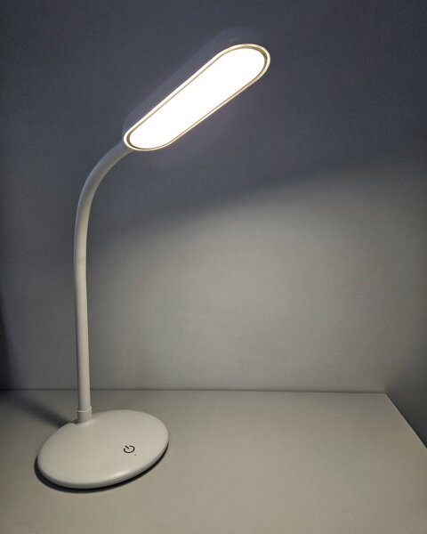 LED dotyková stmievateľná flexibilná stolná lampa LED/6W/5V USB 1200 mAh biela