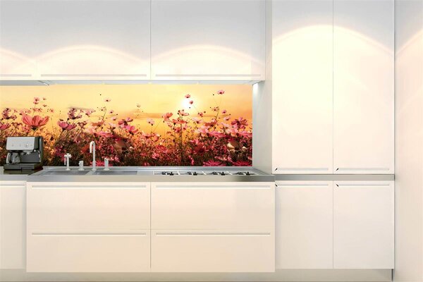 Samolepiace tapety za kuchynskú linku, rozmer 350 cm x 60 cm, kvetinové pole, DIMEX KI-350-130