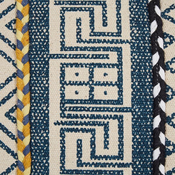 Sada 2 dekoratívnych vankúšov viacfarebná bavlna 50 x 50 cm geometrický vzor štvorcový tvar boho moderný štýl doplnky