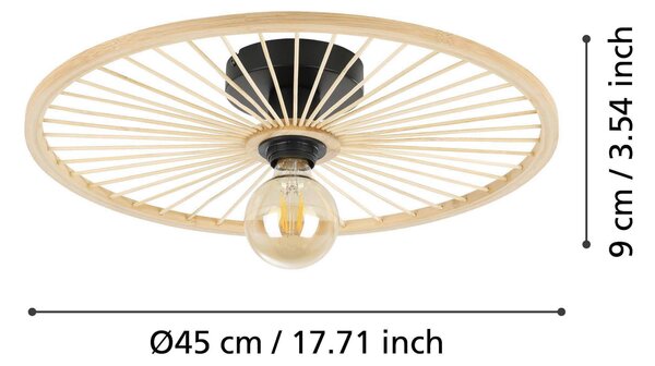 STROPNÉ SVIETIDLO, 45/9 cm Eglo - Online Only bytové doplnky, Online Only