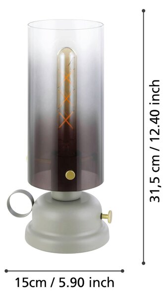 STOLNÁ LAMPA, E27, 11/31,5 cm Eglo - Online Only bytové doplnky, Online Only