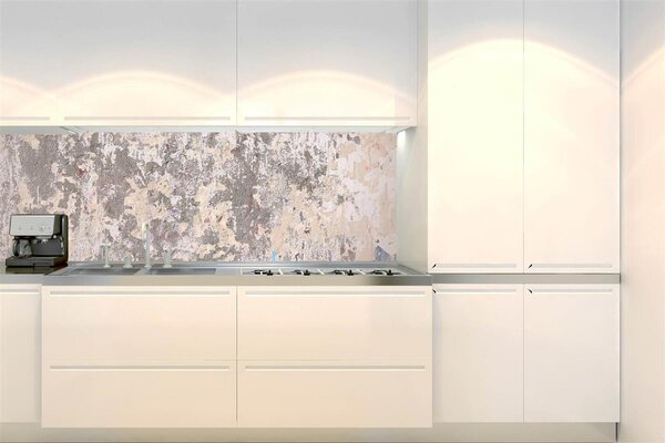 Samolepiace tapety za kuchynskú linku, rozmer 350 cm x 60 cm, omietkovina sivo-béžová, DIMEX KI-350-152