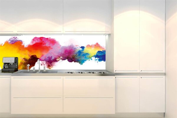 Samolepiace tapety za kuchynskú linku, rozmer 260 cm x 60 cm, farebný abstrakt, DIMEX KI-260-159