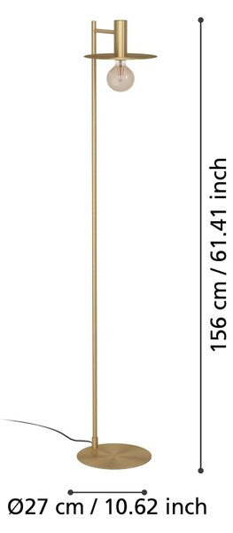STOJACIA LAMPA, 27/25/156 cm Eglo - Online Only bytové doplnky, Online Only