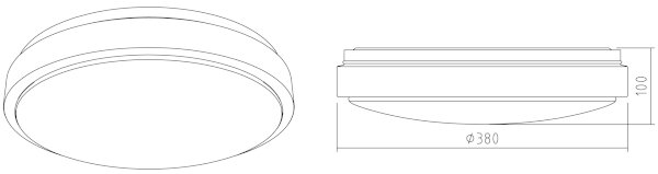 APLED - LED Stropné svietidlo LENS R TRICOLOR LED/24W/230V IP41 1680lm
