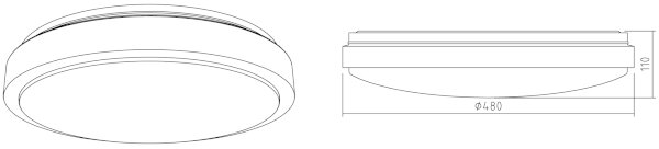 APLED - LED Stropné svietidlo LENS PP TRICOLOR LED/36W/230V IP41 2520lm