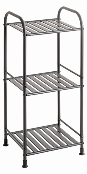 REGÁL, antracitová, oceľ, 33/75/28 cm - Online Only drobný nábytok, Online Only