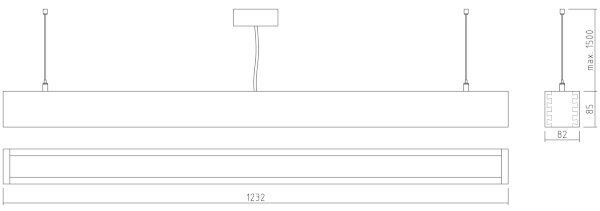 APLED - LED Luster na lanku LOOK LED/36W/230V 4000K 120 cm dub