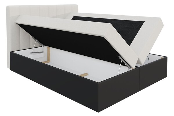 Mirjan24 Kontinentálna posteľ Figo, Rozmer postele: 140x200, Dostupné poťahy: ekokoža Soft 017 (biela) + Ikar 9 5902928410839