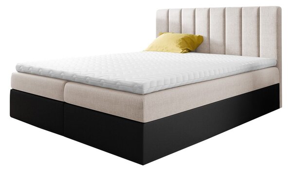 Mirjan24 Kontinentálna posteľ Figo, Rozmer postele: 140x200, Dostupné poťahy: ekokoža Soft 017 (biela) + Ikar 9 5902928410839