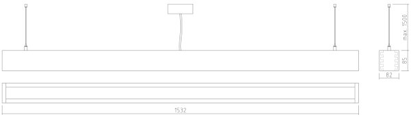 APLED - LED Luster na lanku LOOK LED/48W/230V 4000K 150 cm dub