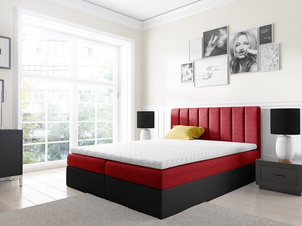 Mirjan24 Kontinentálna posteľ Figo, Rozmer postele: 140x200, Dostupné poťahy: ekokoža Soft 017 (biela) + Ikar 9 5902928410839