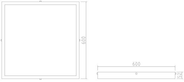 APLED - LED Prisadený panel QUADRA LED/40W/230V 4000K 60x60cm IP41