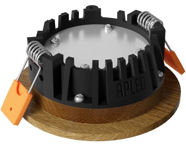 APLED - LED Podhľadové RONDO WOODLINE LED/3W/230V 4000K pr. 9 cm dub masív
