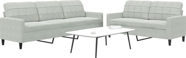 Maison Exclusive – 2-dielna sedacia súprava s vankúšmi, svetlosivý zamat