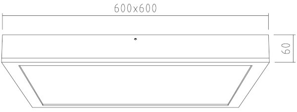 APLED - LED Prisadený panel QUADRA LED/42W/230V dub