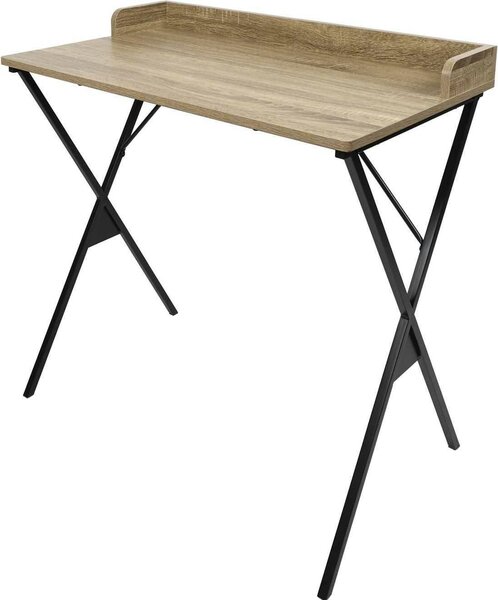 HowHomely | Klasický písací stôl z dubového dreva - 80 cm - béžová