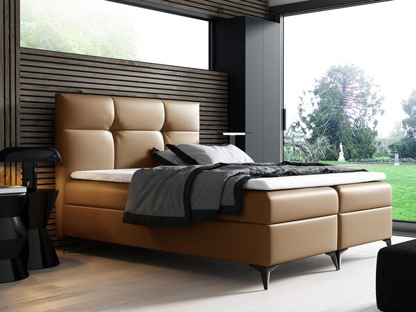 Mirjan24 Kontinentálna posteľ Durian, Rozmer postele: 120x200, Dostupné poťahy: ekokoža Soft 017 (biela) 5902928343908