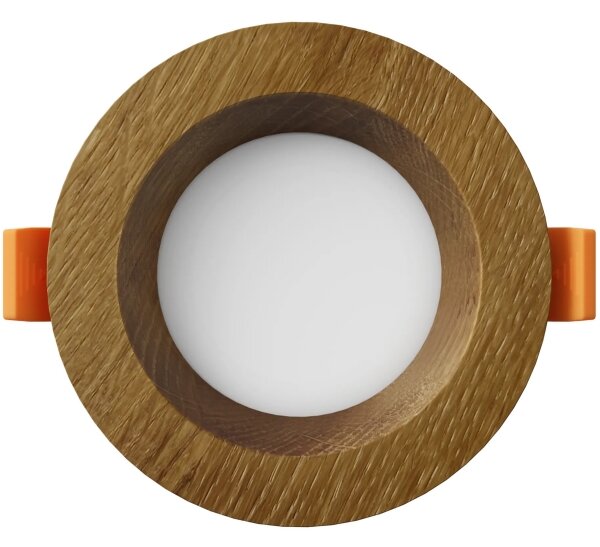 APLED - LED Podhľadové RONDO WOODLINE LED/3W/230V 4000K pr. 9 cm dub masív