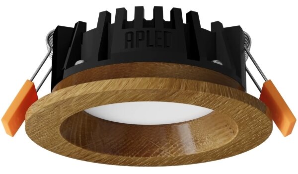 APLED - LED Podhľadové RONDO WOODLINE LED/3W/230V 4000K pr. 9 cm dub masív