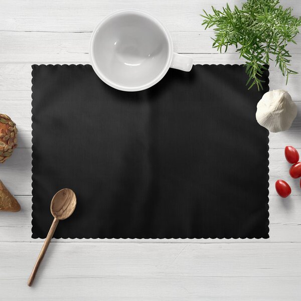 Biante Teflónové prestieranie na stôl TF-108 Čierne bez vzoru 30x40 cm