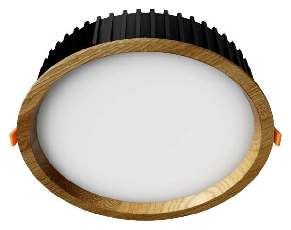 APLED - LED Podhľadové RONDO WOODLINE LED/18W/230V 4000K pr. 26 cm dub masív