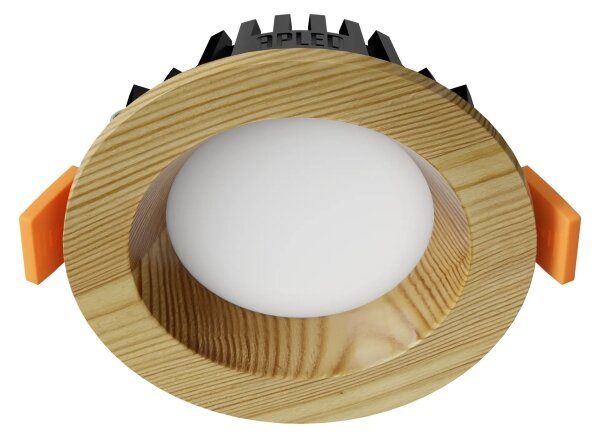 APLED - LED Podhľadové RONDO WOODLINE LED/3W/230V 3000K pr. 9 cm borovica masív