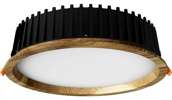 APLED - LED Podhľadové RONDO WOODLINE LED/18W/230V 3000K pr. 26 cm jaseň masív