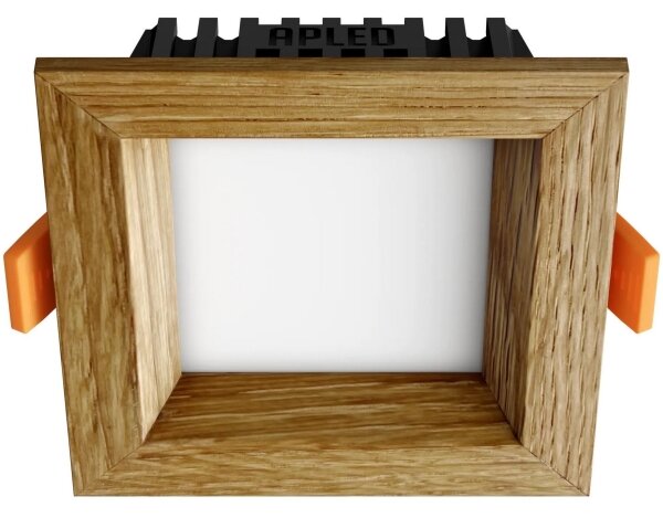 APLED - LED Podhľadové SQUARE WOODLINE LED/3W/230V 4000K 9x9 cm dub masív