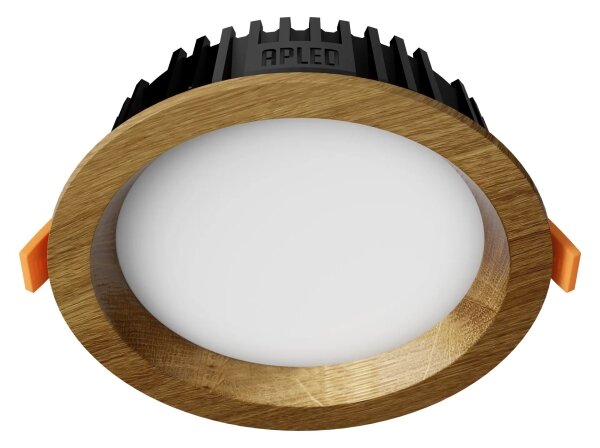 APLED - LED Podhľadové RONDO WOODLINE LED/6W/230V 4000K pr. 15 cm dub masív