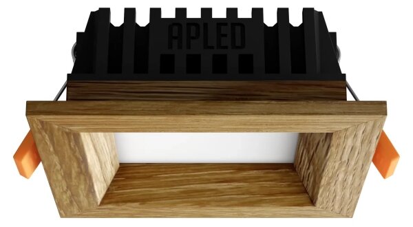 APLED - LED Podhľadové SQUARE WOODLINE LED/3W/230V 4000K 9x9 cm dub masív