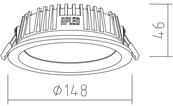 APLED - LED Podhľadové RONDO WOODLINE LED/6W/230V 4000K pr. 15 cm dub masív