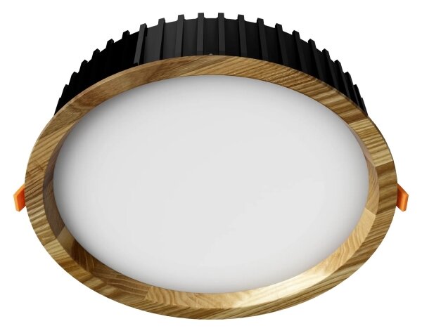 APLED - LED Podhľadové RONDO WOODLINE LED/18W/230V 3000K pr. 26 cm jaseň masív