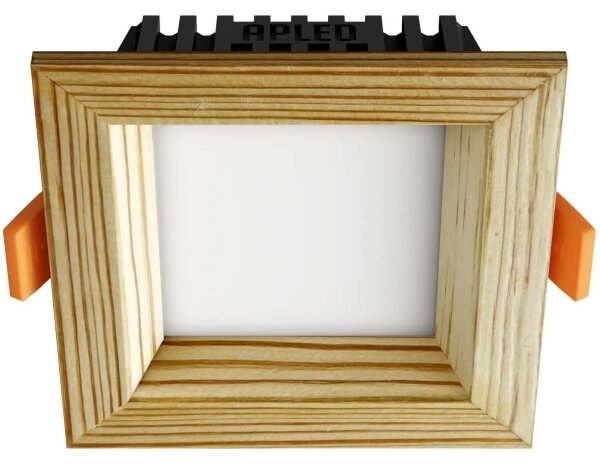APLED - LED Podhľadové SQUARE WOODLINE LED/3W/230V 3000K 9x9 cm borovica masív