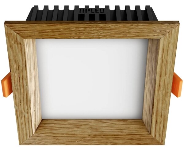 APLED - LED Podhľadové SQUARE WOODLINE LED/6W/230V 3000K 12x12 cm dub masív