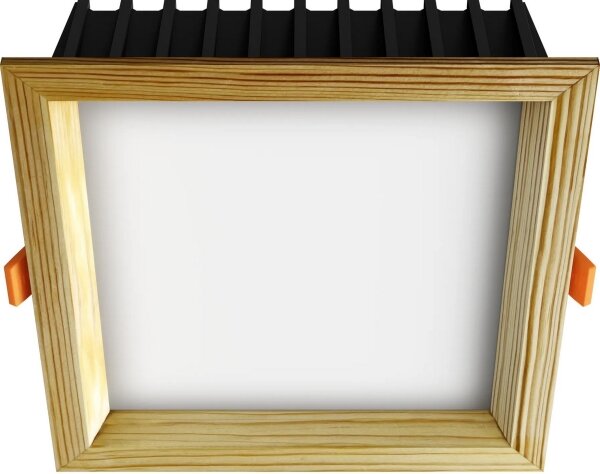 APLED-LED Podhľadové SQUARE WOODLINE LED/12W/230V 4000K 17x17 cm borovica masív