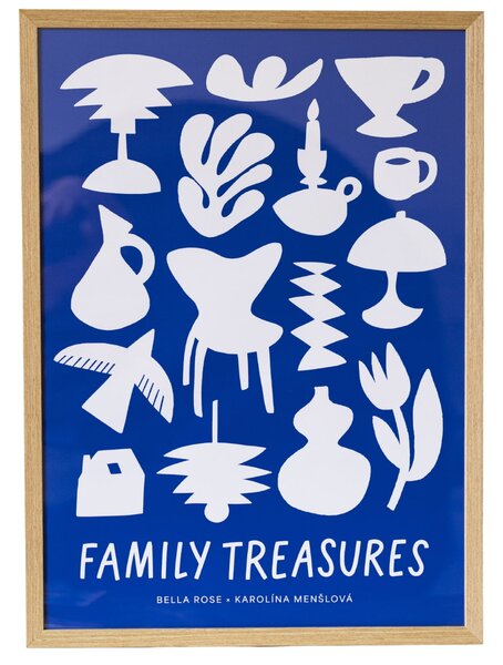 Plakát Family Treasures Beige / Blue 70 x 100 cm