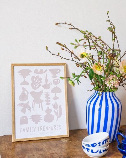 Plagát Family Treasures Beige / Cream 30 x 40 cm