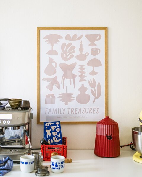 Plagát Family Treasures Beige / Cream 70 x 100 cm