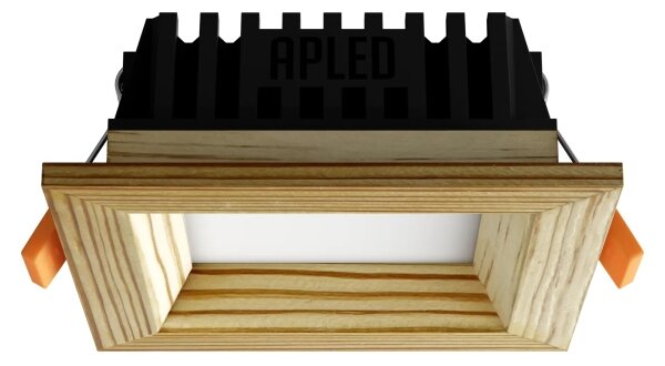 APLED - LED Podhľadové SQUARE WOODLINE LED/3W/230V 3000K 9x9 cm borovica masív