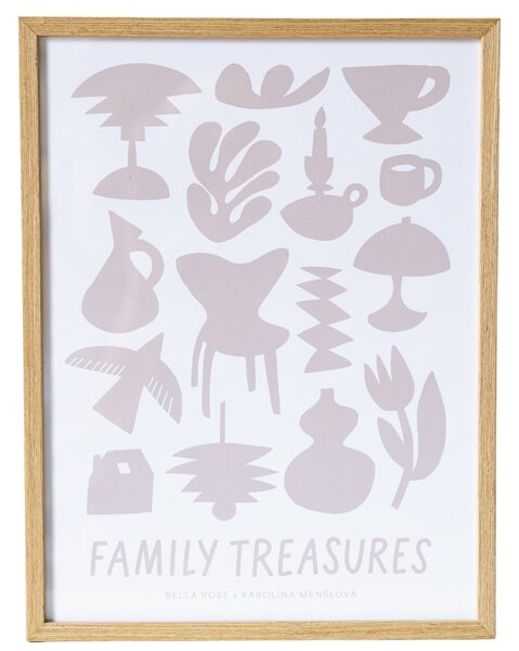 Plagát Family Treasures Beige / Cream 70 x 100 cm