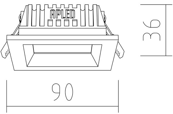 APLED - LED Podhľadové SQUARE WOODLINE LED/3W/230V 3000K 9x9 cm borovica masív